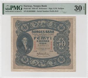 50 kroner 1940 B.8859008. Kv.1
