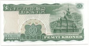 50 kroner 1983 Z.0553373 erstatningsseddel. Kv.0