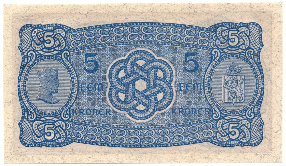 5 kroner 1939 R.3063609. Kv.0
