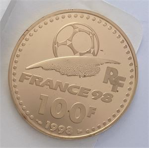 Frankrike 100 franc gull 1998 17 g.0,92 gull Kv.Proof