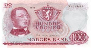 100 kroner 1968 W