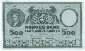 500 kroner 1963 A.1668882. Kv.01