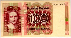 100 kroner 1980 HI erstatning Kv.01