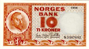 10 kroner 1959 N Kv.0