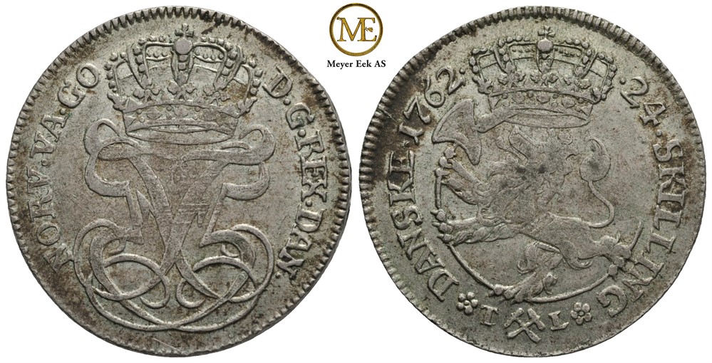 24 skilling 1762 Frederik. Kv.01
