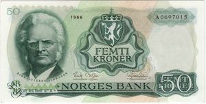 50 kroner 1966 A.0697015. Kv.0