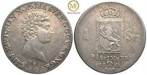 Speciedaler 1821 Carl XIV Johan. Kv.01