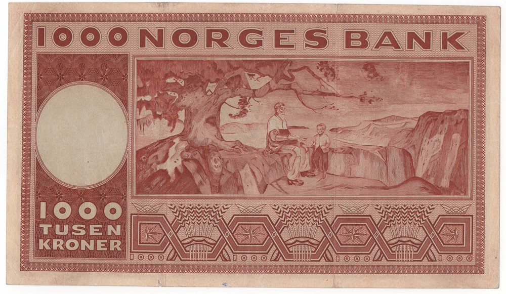 1000 kroner 1949 A.0176255. Kv.1+