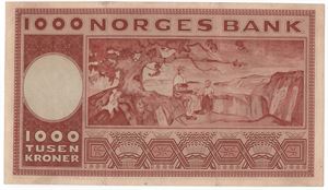 1000 kroner 1949 A.0176255. Kv.1+