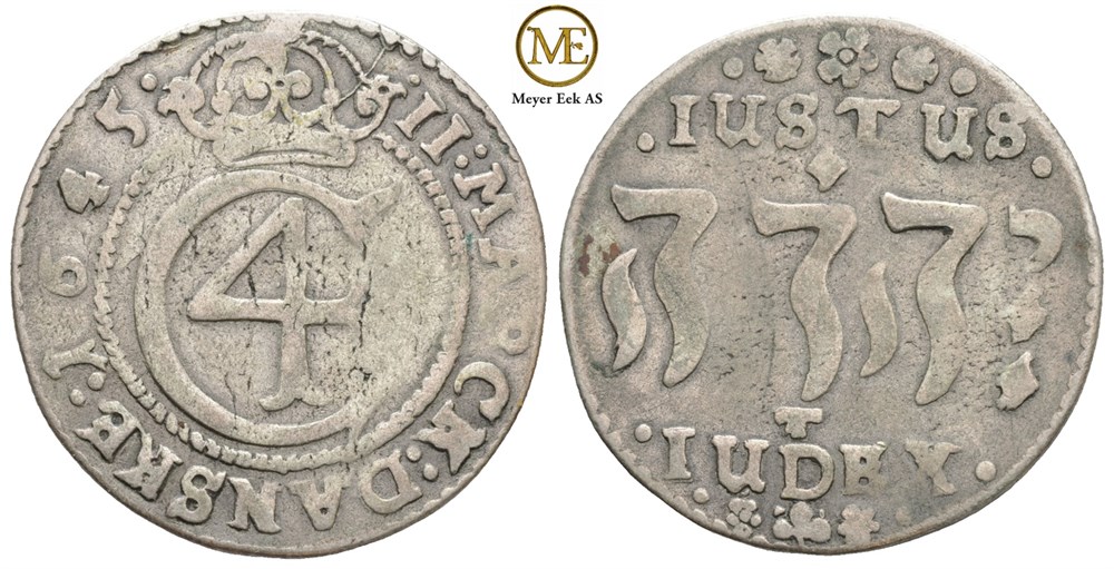 2 mark 1645 Christian VI. Kv.1/1+