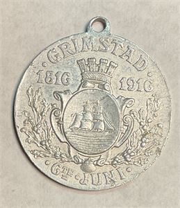 Grimstad jubileum 1916 aluminium 35 mm kv 01