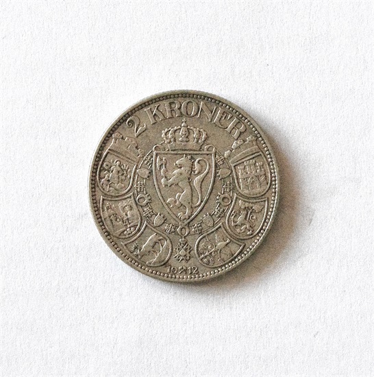 Norge 2 kroner 1912 kv. 1+