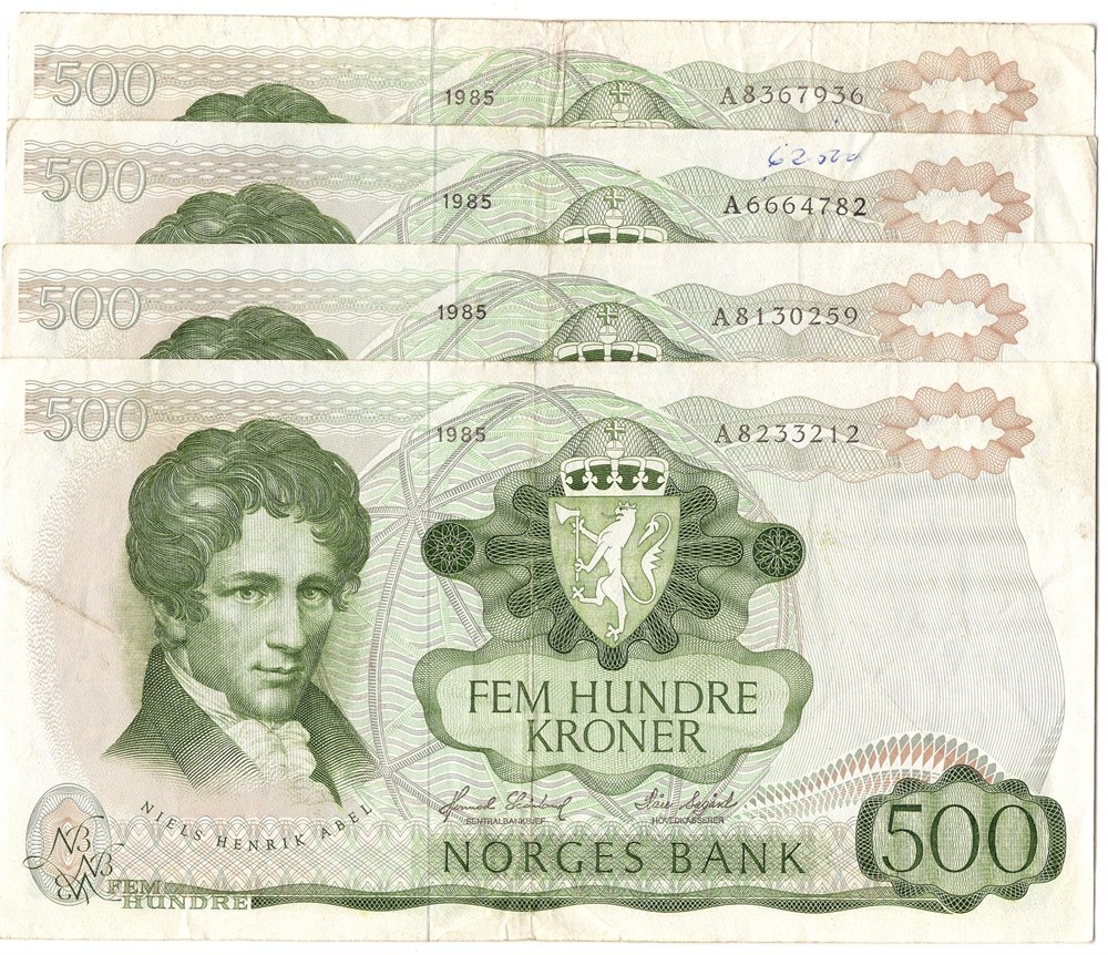 Lot. 500 kroner 1985 A. VK