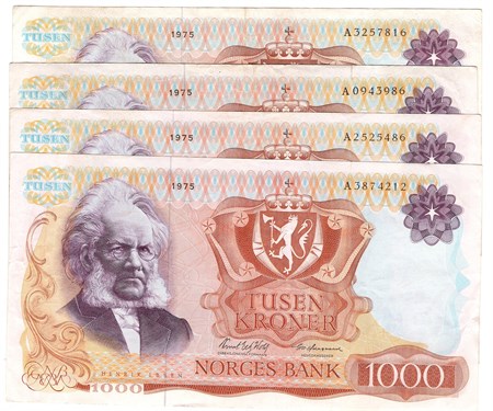 Lot. 1000 kroner 1975 A. VK