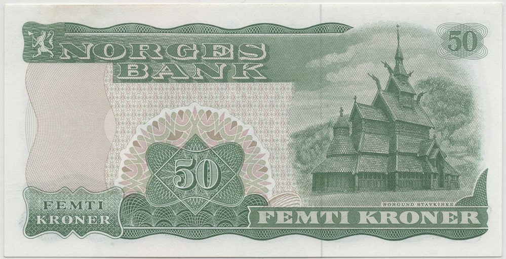 50 kroner 1977 Z.0238358. Erstatningsseddel. 66 EPQ. KV.0