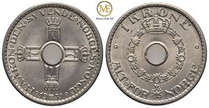 1 krone 1939 Haakon VII. Kv.0