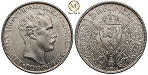 2 kroner 1908 Haakon VII. Kv.0