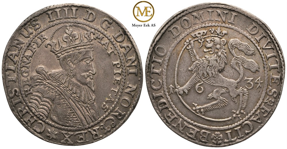 Speciedaler 1634 Christian IV. Kv.1+