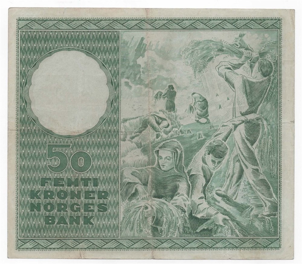 Norge 50 kroner 1954 B kv. 1