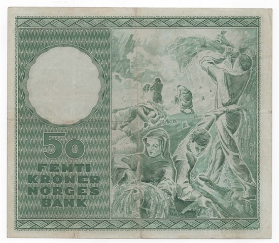 Norge 50 kroner 1954 B kv. 1