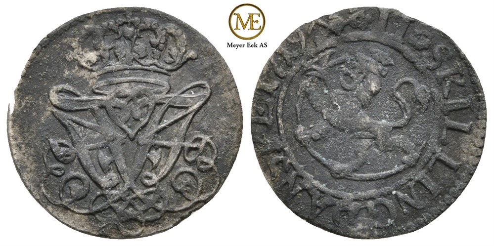2 skilling 1719 Frederik IV. Kv.1+