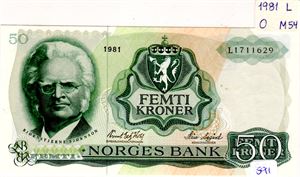 50 kroner 1981 L Kv.0