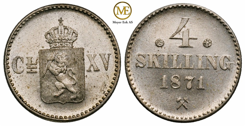 4 skilling 1871 Carl XV. Kv.0