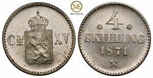 4 skilling 1871 Carl XV. Kv.0