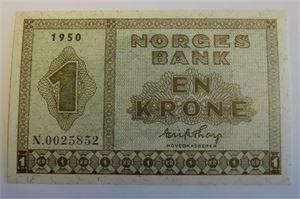 1 krone 1950 N Kv.0