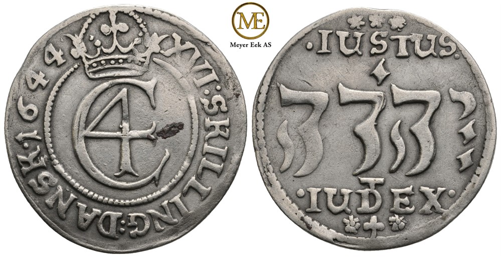 Mark 1644 Christian IV. Kv.1/1+