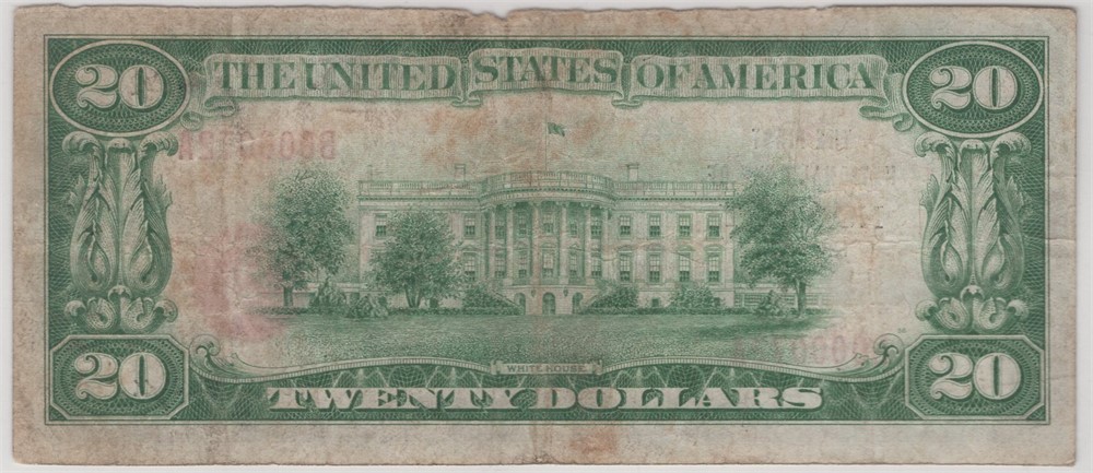 20 dollar The first national bank of Norway. Kv.1