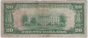 20 dollar The first national bank of Norway. Kv.1