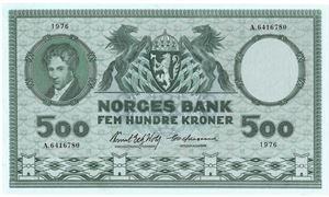 500 kroner 1976 A.6416780. Kv.0