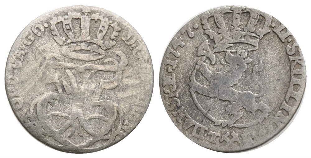 2 skilling 1747 Frederik V. Kv.1