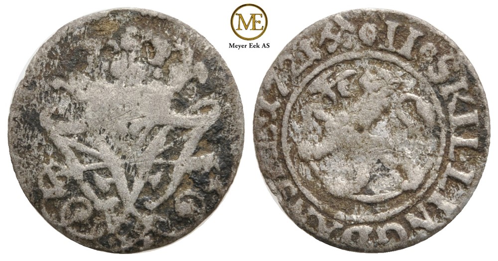 2 skilling 1721 Frederik IV. Kv.1-