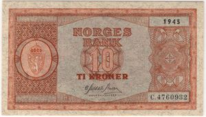 10 kroner 1945 C.4760932. 66 EPQ