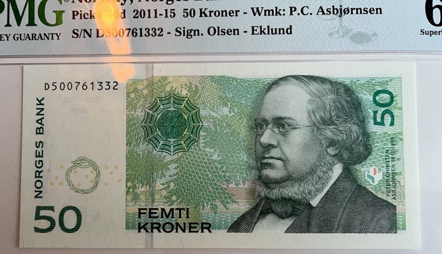 50 kroner 2011. Gradert til EPQ.67 hos PMG. Kv.0