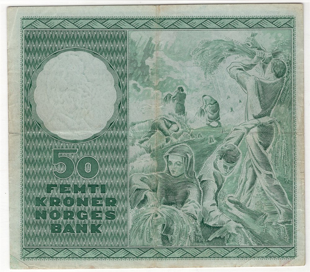 50 kroner 1964 Z. Erstatningsseddel. R seddel. Kv.1/1+