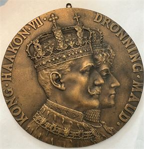 plakett av den offisielle kroningsmedaljen i 1906. Variant. Kv.0/01