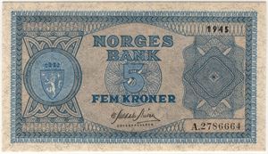 5 kroner 1945 A.2786664. 65 EPQ