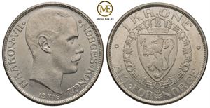 1 krone 1916 Haakon VII. Kv.0/01