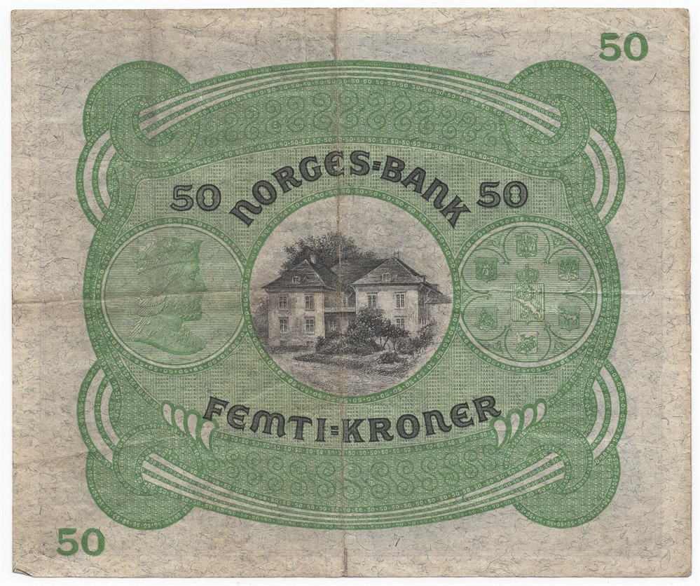 50 kroner 1927 A.9168257. Kv.1-