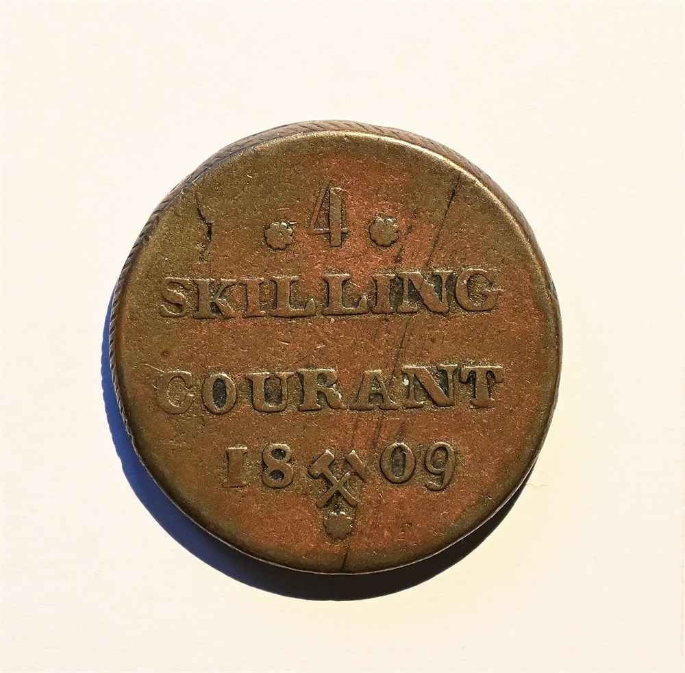 Norge 4 skilling 1809 kv. 1