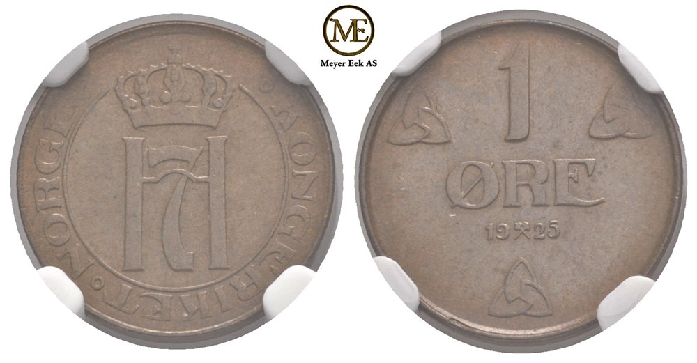 1 øre 1925 Haakon VII. Kv.0