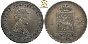 Speciedaler 1836 Carl XIV Johan. Kv.1+/01