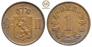 1 øre 1902 Oscar II. Kv.0