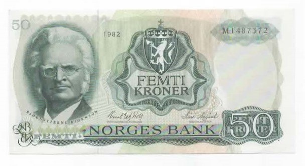 Norge 50 kroner 1982 M kv. 0/01