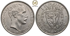 1 krone 1908 p/p Haakon VII. Kv.0