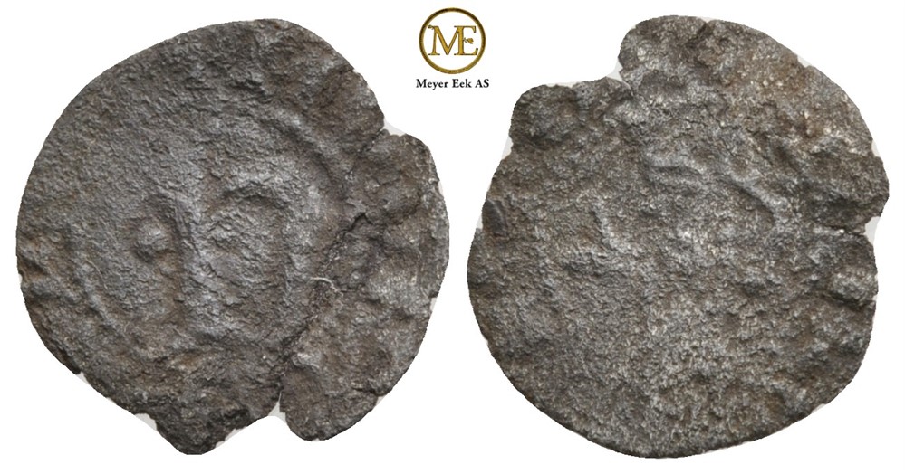 1/2 penning Håkon V Magnusson (1299-1319) Kv.1-