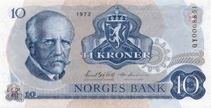 10 kroner 1972 QY erstatning